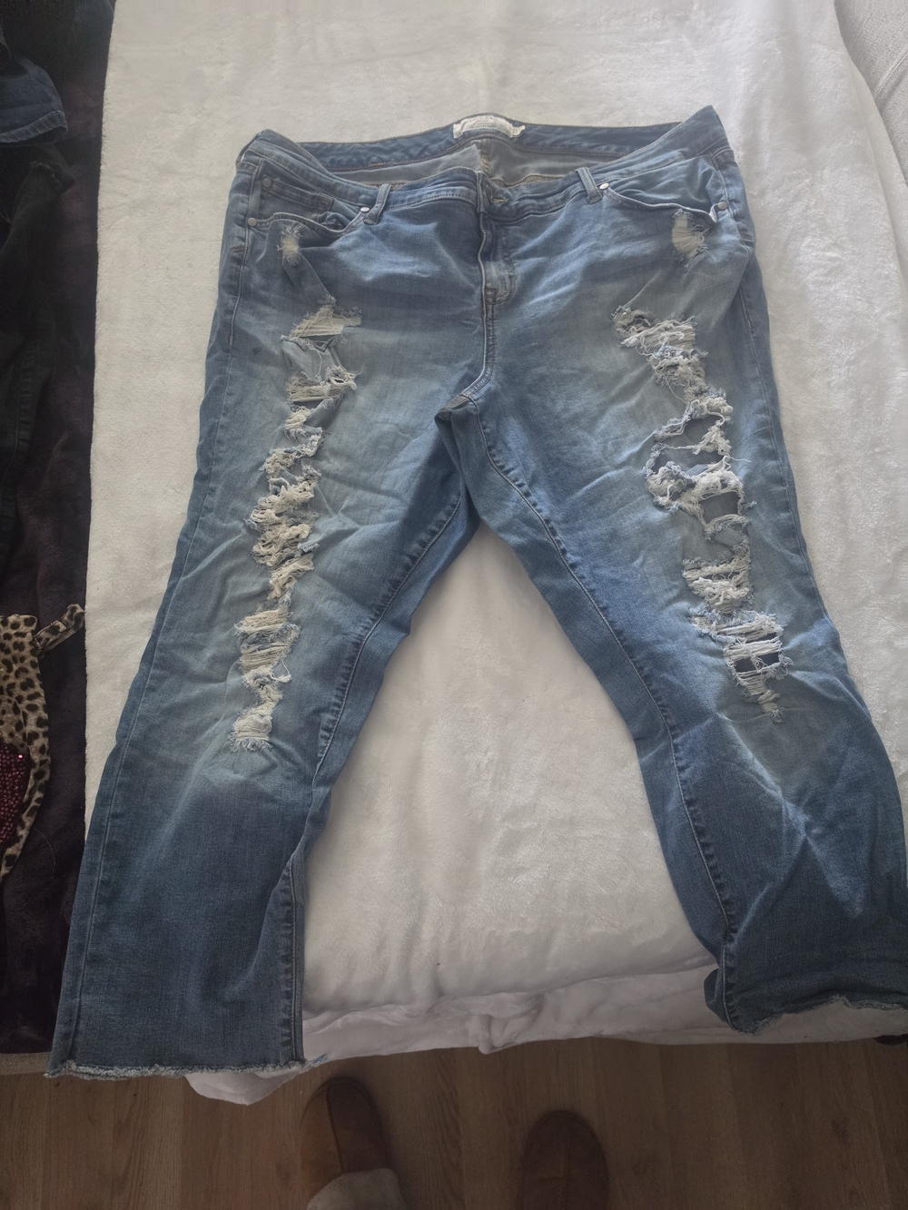 torrid Light Blue Ripped Skinny Jeans